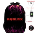 thumbnail image 3 of Roblox Mochila De estudiante con estampado 3D Digital periférico de juego, mochila a todo color USB, de doble capa bolsa con cremallera, gran capacidad, 3 of 4