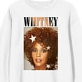 thumbnail image 2 of Whitney Houston Photo Print With Text Logo Crew Neck Long Sleeve White Adult Sweatshirt-Medium, 2 of 7