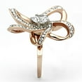 thumbnail image 4 of Womens Rings Two-Tone IP Rose Gold Stainless Steel Ring with AAA Grade CZ in Clear TK1170, 4 of 4