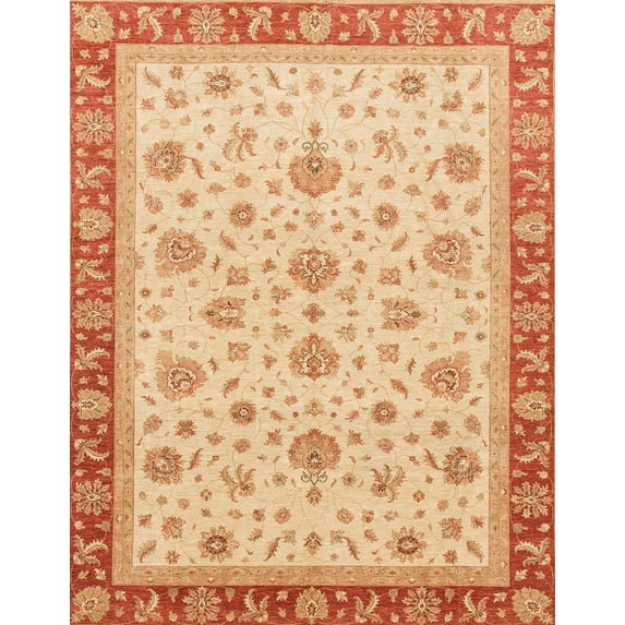 Ahgly Company Indoor Rectangle Abstract Bright Orange Oriental Area Rugs, 2' x 3'