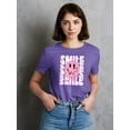 thumbnail image 2 of Smile Slogan. Shaped T-Shirt Women -Image by Shutterstock, Female 3X-Large, 2 of 4