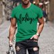 thumbnail image 4 of Camiseta de Manga Corta Impresa de Estilo Masculino, Tops Cortos para las Mujeres Pullover Casual Primavera Verano Uso Diario, 4 of 5