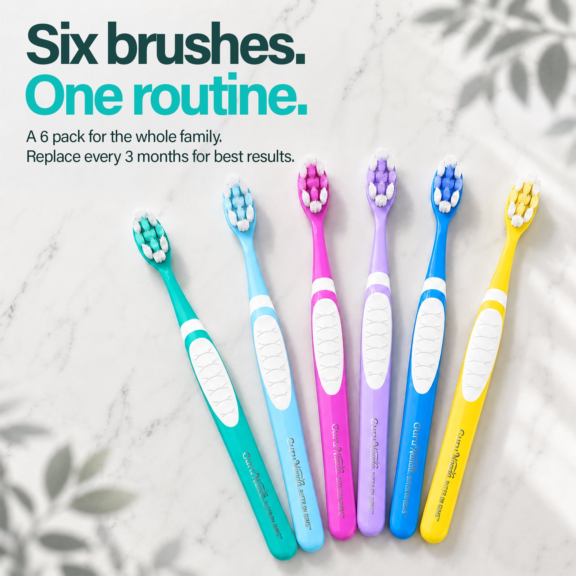 GuruNanda, Toothbrush, Extra Soft Bristles, 6 Pack - Walmart.com