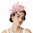 thumbnail image 2 of Ediodpoh Delicate Feather Hairband for Women Versatile Headpiece for Parties Performances and Elegant Floral Themed Events Pink, 2 of 3