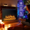 thumbnail image 3 of Costway 37"Electric Fireplace Insert Heater Log Flame Effect w/ Remote Control 1500W, 3 of 10