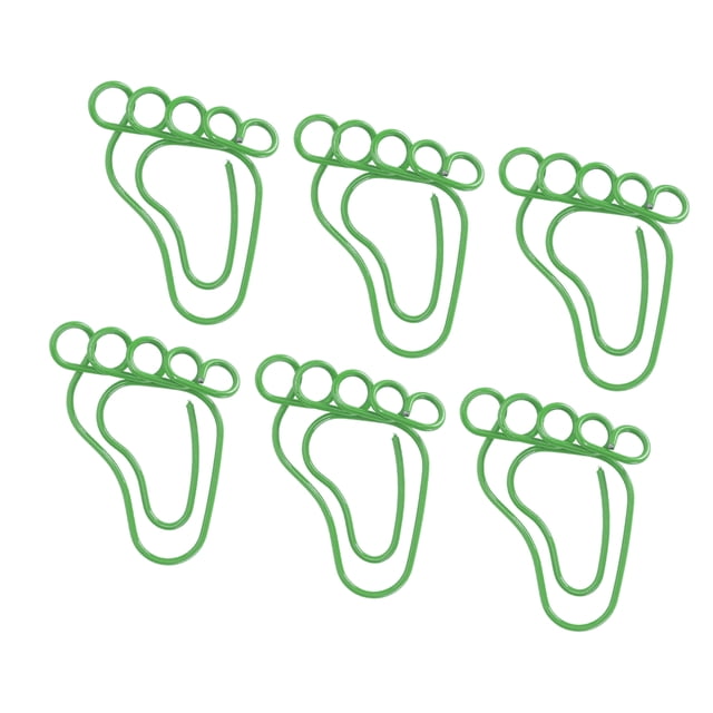 Foot Shape Paper Clips Alien Cute Suitable for 100Pcs Paperclip Adorable Cute Paperclip Clamps