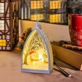 thumbnail image 4 of BingTong Christmas Decorations Storm Lantern Christmas Decorations Luminous Portable Night Lanterns Layout Ornaments Gift Wind Lantern Pendant Desktop Ornaments A Style 3, 4 of 6
