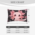 thumbnail image 4 of Balery Chibi Axolotl Sakura Fantasy Bedding Queen Pillow Cases - Envelope Closure - Soft Brushed Microfiber Fabric - Shrinkage and Fade Resistant Pillow Cases-14"x20", 4 of 6