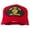 Red, variant on WW2 Veteran Military Patch Cap - Black OSFM