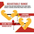 thumbnail image 3 of 2 Pack Adjustable Beam Clamp Yellow, 1 Ton / 2204 LB Working Load Limit with Manual Screw Rod, I-Beam Lifting Clamp For Industrial, Home-garage Lifting, Rigging, and Other Operations, 3 of 9