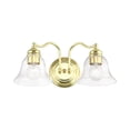 thumbnail image 3 of 16932-02 Livex Lighting Moreland - 2 Light Bath Vanity In Transitional Style-7.5 Inches Tall and 15.25 Inches Wide-Polished Brass Finish, 3 of 11