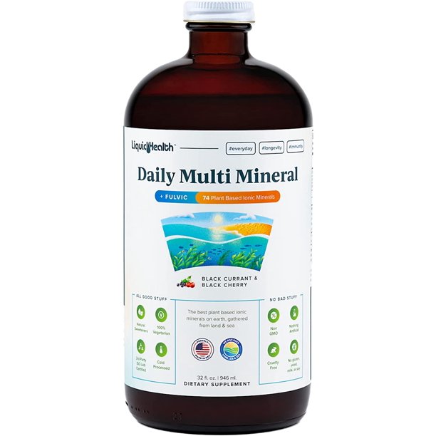 LIQUIDHEALTH Daily Multi Minerals Supplement with Fulvic Minerals, 32