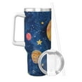 thumbnail image 2 of Daiia Planets And Stars1 Printed 40 oz Tumbler with Handle,Ice Bully Insulated Tumbler 2 in 1 Lid Insulated Water Bottle Stainless Steel Travel Coffee Mug, 2 of 8