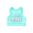 thumbnail image 3 of CHICTRY Kids Girls Sports Vest Sleeveless Shiny Rhinestone Racerback Crop Top Gymnastics Dance Tops Lake Blue 10, 3 of 7
