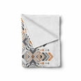 thumbnail image 2 of Ethnic Soft Flannel Fleece Throw Blanket, Abstract Formed Triangles Stripes and Motifs Tribal Design, Cozy Plush for Indoor and Outdoor Use, 50" x 60", Dimgray Grey, by Ambesonne, 2 of 6