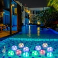 thumbnail image 5 of Vikakiooze Summer ,Mini Submersible LED Lights With Remote Control, Mini Waterproof Flameless Candles Tea Lights Warm White For Home party, 5 of 9
