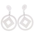 thumbnail image 2 of 1par Pendientes de Forma de Cuadrado Joya para Mujer 5, 2 of 6