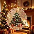 thumbnail image 5 of Christmas Tree Diamond Art Kit, Christmas Pearl Diamond Art DIY Suncatcher Ornament, 7.9 in Green, 5 of 5