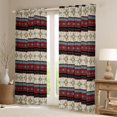 thumbnail image 2 of Homewish Tribal Aztec Black Out Curtains for Boys Girls,Bohemian Flower Curtains Pack of 2 (42x63 Each),Abstract Hippie Geometric Stripes Bedroom Curtains,Super Cozy Room Decor, 2 of 6