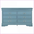 thumbnail image 5 of Dressers Traditional Teal No Assembly Ample Storage 33"H x 57"W x 16"D | Teal | Particle Board, 5 of 6