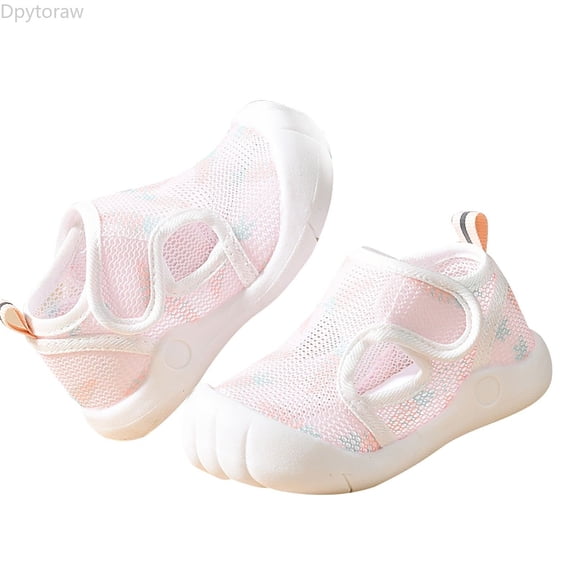 Dpytoraw Summer Infant Toddler Girls Boys Shoes Sandals Flat Bottom Non Slio Half Open Toe Slip Breathable Soft Shoes Infant Soft Sole Sandals Size US:4