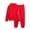 Red, variant on Mutghys Winter Pajamas for Women Set Fleece Hooded Long Sleeve Top with Pockets Elastic Waist Long Pants Home Lounging Soft Comfy Warm Sleepwear Set