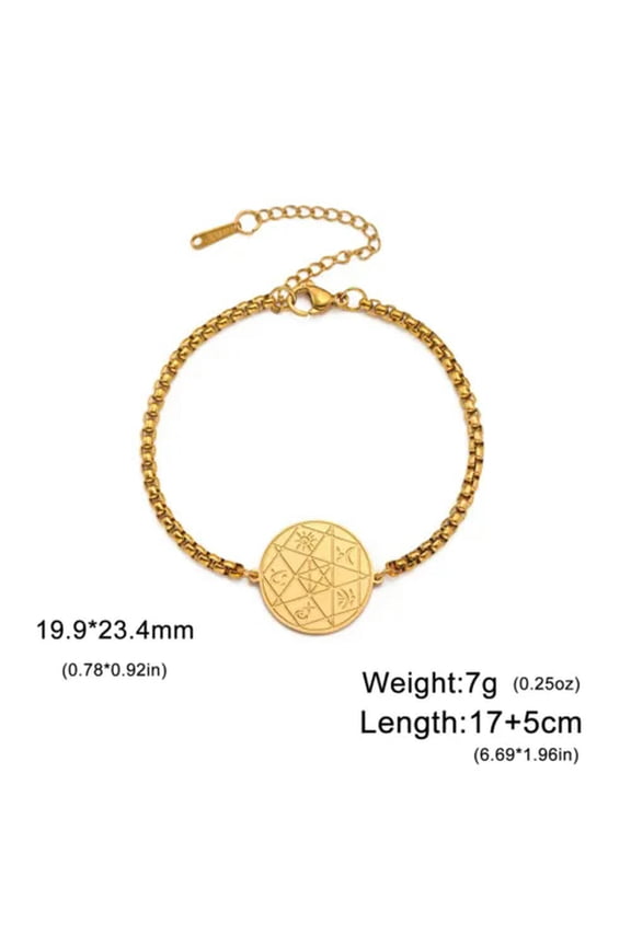 Hexagram Stainless Steel Bracelets Star of David Charm Bangle Bracelet Jewelry
