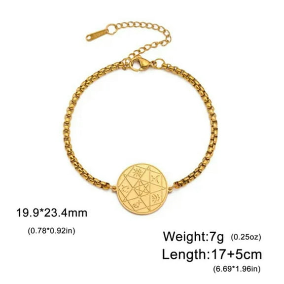 Hexagram Stainless Steel Bracelets Star of David Charm Bangle Bracelet Jewelry