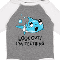 thumbnail image 4 of Inktastic Look out I'm teething- cute shark Boys or Girls Long Sleeve Baby Bodysuit, 4 of 5