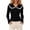 Black, variant on ZHOGXU Lightweight Knit Cardigan For Women Lace Trim Turndown Collar Button Front Sweater Jacket Stylish,Vacation,Black,S