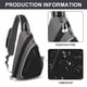 thumbnail image 2 of Bolso bandolera para mujer y hombre: pequeña mochila bandolera, minibolso de hombro, antirrobo, para senderismo, color negro, 2 of 6
