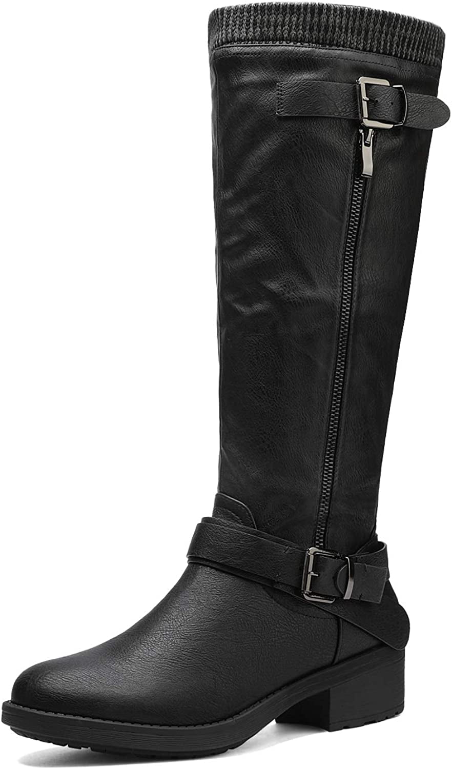 Women's Side Zipper Knee High Riding Boots