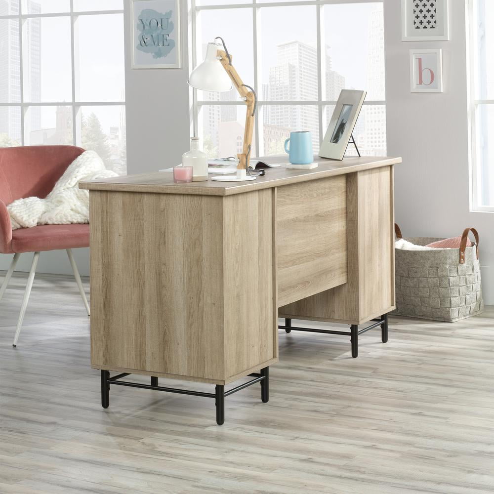 Sauder Anda Norr Executive Desk, Sky Oak Finish