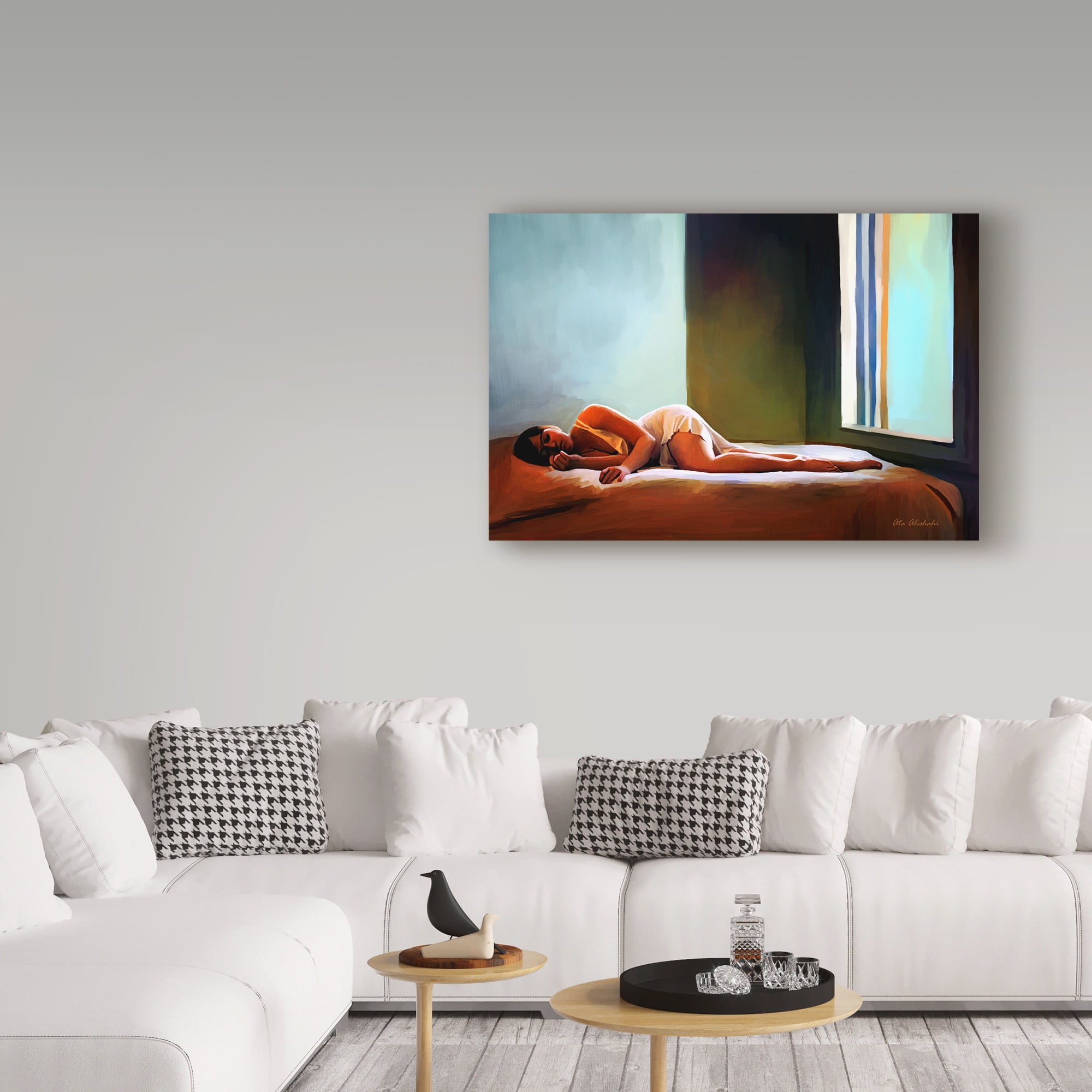 Trademark Fine Art 'Sleeping Lady' Canvas Art by Ata Alishahi