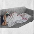 thumbnail image 6 of East Soft Flannel Fleece Blanket, Illustration of Japanese Cherry Branches with Blooming Flowers Spring Themed Boho Art, Cozy Plush for Indoor and Outdoor Use, 50" x 70", Pink White, by Ambesonne, 6 of 6