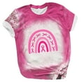 thumbnail image 2 of breaise Breast Cancer Shirts for Women Pink Ribbon Tunnel Print T-Shirt Breast Cancer Awareness Short Sleeve Tees Funny Tie Dye Graphic Round Neck Tops Inspirational Gifts for Women, 2 of 5