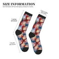 thumbnail image 3 of Disketp Hawaiian Style Unisex Mid-Calf Socks Lightweight Breathable Ventilation Ankle Socks, 3 of 7