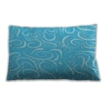 thumbnail image 1 of Ahgly Company Patterned Outdoor Rectangular Bright Cyan Blue Lumbar Throw Pillow, 13 inch by 19 inch, 1 of 5
