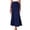 #198-Navy, variant on TaTaai Women's Polka Dot High Waist Midi Skirt with Invisible Back Zipper, Flattering Fit, and Elegant Casual Style Gift