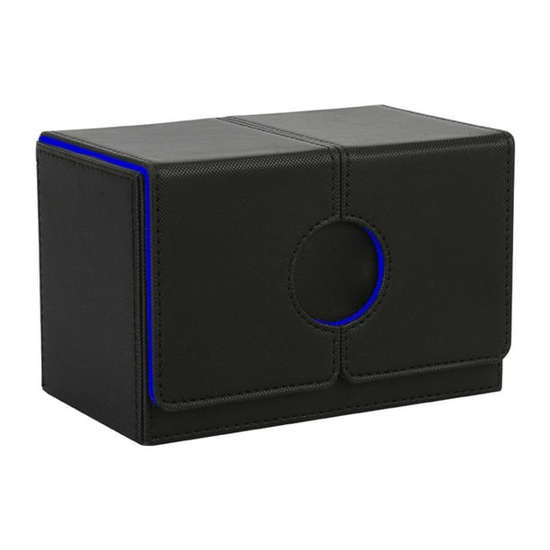 Caja para baraja de cartas coleccionables Estuche para guardar cartas Puede contener más de 400 cartas Juguetes Resistente Azul negro