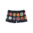 thumbnail image 4 of Suagox Women's Knit Crochet Shorts Casual Hollow Out Elastic Waist Drawstring Short Pants Lounge Shorts for Summer, 4 of 9
