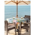 thumbnail image 2 of Easter Outdoor Tablecloth - 54x54 Inch Square Dining Table Cover, Spring Bunny Easter Eggs Floral Beige Green Wood Waterproof Outdoor Table Cloth with Umbrella Hole & Zipper for Picnic/Patio/Party, 2 of 7