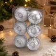 thumbnail image 6 of 6 Pack 3 Inch Silver Christmas Decorative Ball Ornaments, Hanging Pendant Bauble for Xmas Tree Wedding Holiday Party Festival Home Decor, 6 of 6