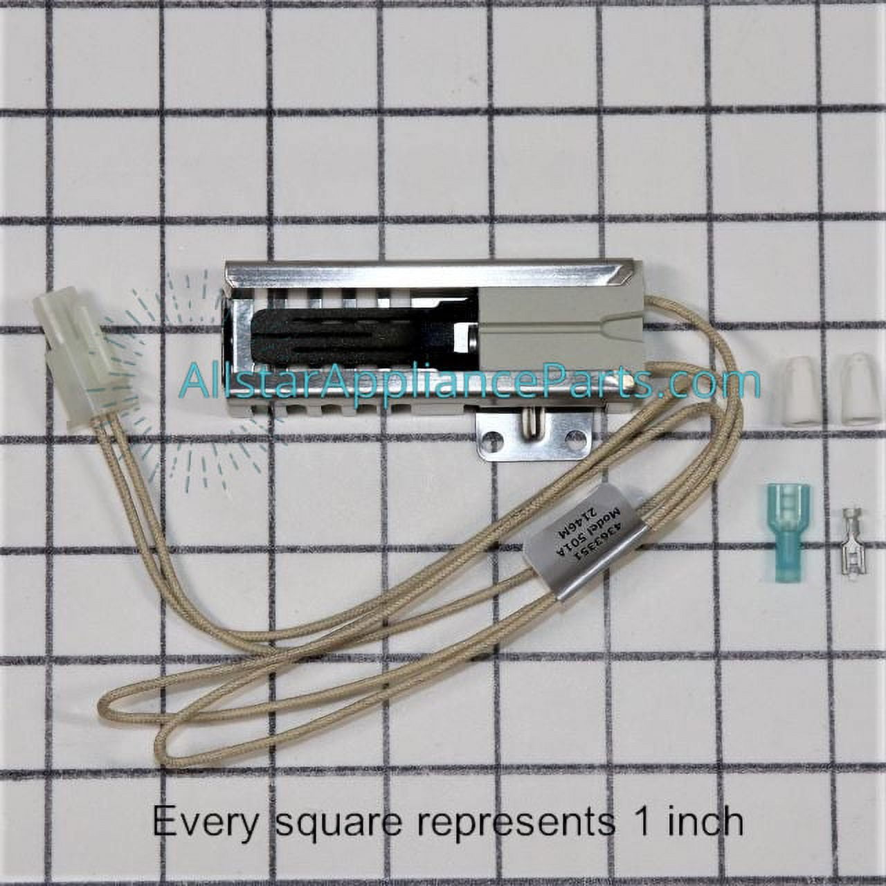814269 Whirlpool Wall Oven Oven Igniter, Flat Style