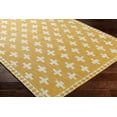thumbnail image 3 of BoutiqueRugs Kyna Modern Swiss Cross Geometric Area Rug - Contemporary Minimalist Outdoor Safe Carpet for Terrace, Living Room - Mustard, Dark Yellow, Cream - 18" x 18" Sample, 3 of 9