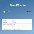 thumbnail image 3 of Gymax Golf Swing Trainer Aid 47'' Warm-up Practice Stick w/Weighted Head for Grip Yellow, 3 of 10