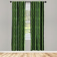 thumbnail image 2 of Ambesonne Abstract Curtains, Swirly Watermelon Lines, Pair of 28"x95", Lime Green Charcoal Grey, 2 of 4