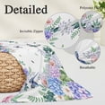 thumbnail image 2 of Spring Flowers Pillow Covers, Linen Long Throw Pillow Case, Watercolor Floral Butterflies Botanical Holiday Pillow Protector Decorative Cushion Cover for Living Room/Bedroom 16" x 24", 2 of 8