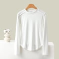 thumbnail image 1 of Fankiway Chemises à Manches Longues pour Femmes, sous-Vêtement Thermique en Polaire Colorée à Col Rond Blanc G, 1 of 3