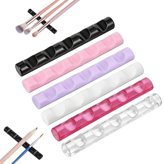 CaraMart 6pcs nail art brush holder makeup organizer storage rack for beauty tools 8cm